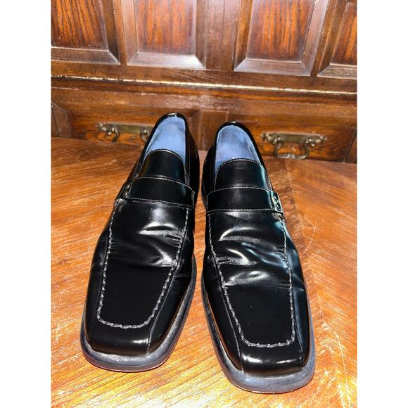 Bacco Bucci  Black Patent Leather  Top Strap Detail Made n Italy  Loafers  10.5W main image 8
